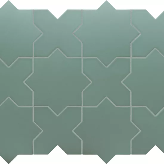 Carrelage Porto Cross Pickle Green 12x12 cm - détail du carreau