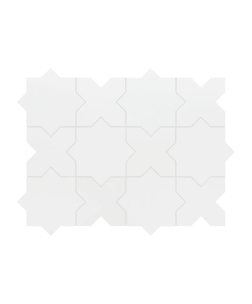 Carrelage Porto Star White 16,8x16,8 cm - détail du carreau