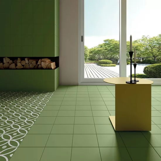 Carrelage Rivoli Bergen Verde 20x20 cm - posé en terrasse