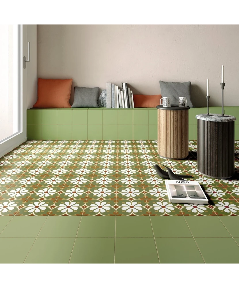 Carrelage Rivoli Green 20x20 cm - vue d’ambiance