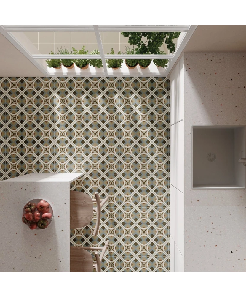 Carrelage Rivoli Beige 20x20 cm - posé en terrasse