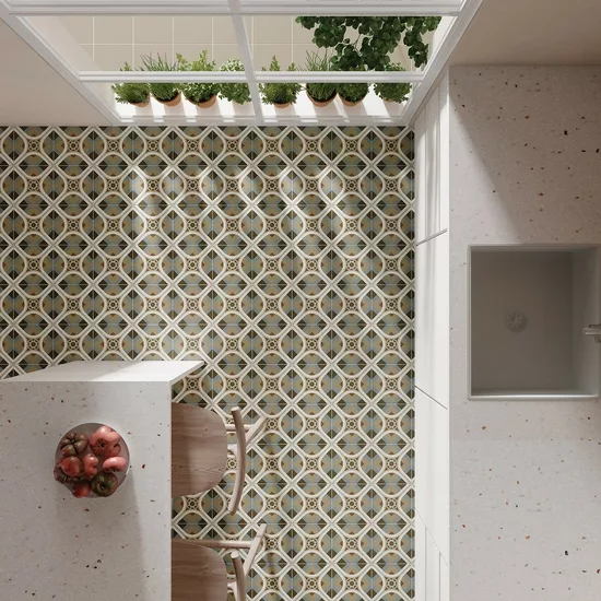 Carrelage Rivoli Beige 20x20 cm - posé en terrasse