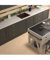 Carrelage Fango Green Gloss 5x15 cm - posé en terrasse