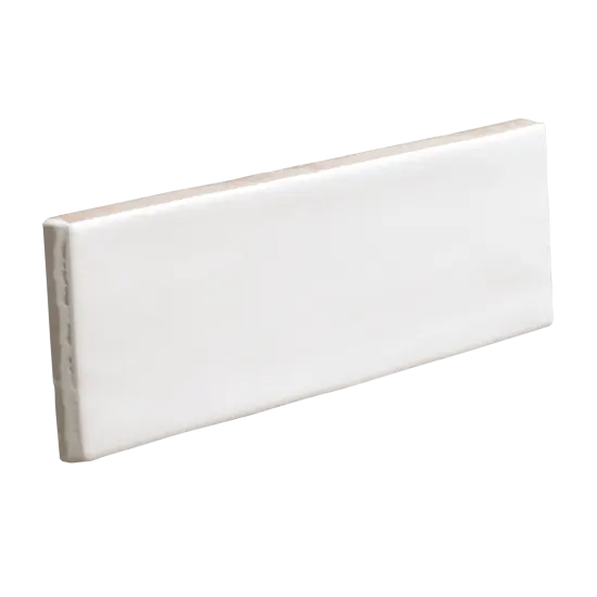 Carrelage Fango Blanc Gloss 5x15 cm - détail du carreau