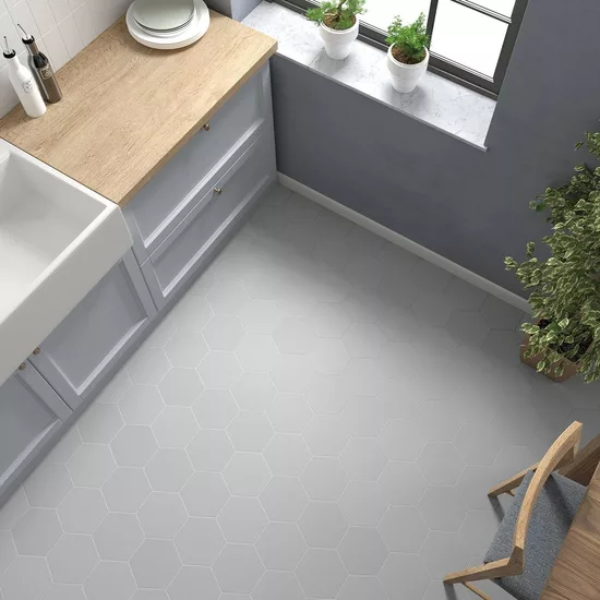 Carrelage Coimbra Oxford Gray 17,5x20 cm - vue d’ambiance