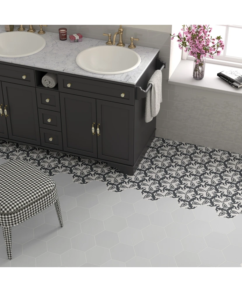 Carrelage Coimbra Oxford Gray 17,5x20 cm - vue d’ambiance 2