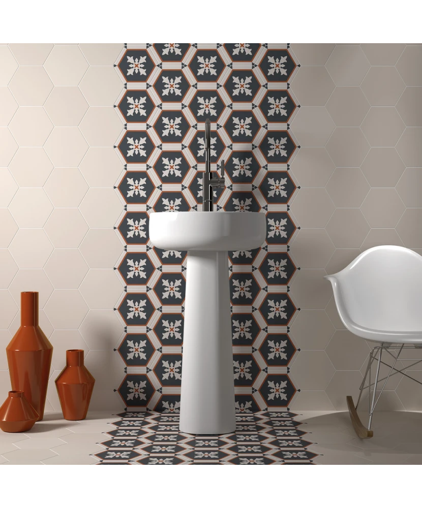 Carrelage Coimbra Taupe 17,5x20 cm - vue d’ambiance