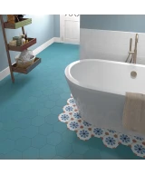 Carrelage Coimbra Azure 17,5x20 cm - vue d’ambiance