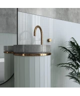 Carrelage Vitral Axis Sky 5x40 cm - posé en salle de bain