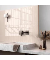 Carrelage Vitral Sand 5x40 cm - posé en salle de bain