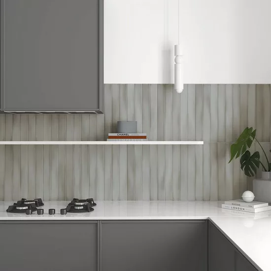 Carrelage Massimo Skylon Grey 5x40 cm - vue d’ambiance