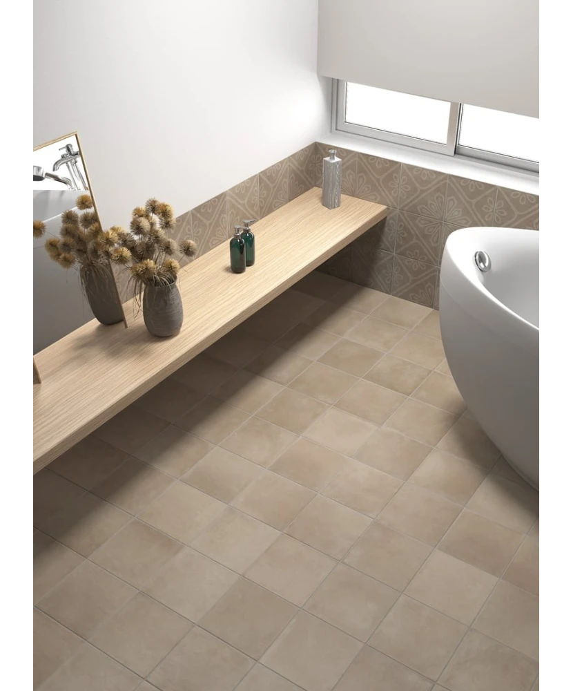 Carrelage Ares Decor Taupe 20x20 cm - vue d’ambiance
