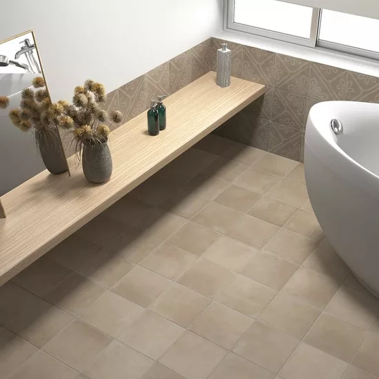 Carrelage Ares Decor Taupe 20x20 cm - vue d’ambiance