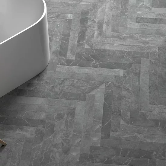 Carrelage Marmoris Anthracite 7,5x60 cm - vue d’ambiance