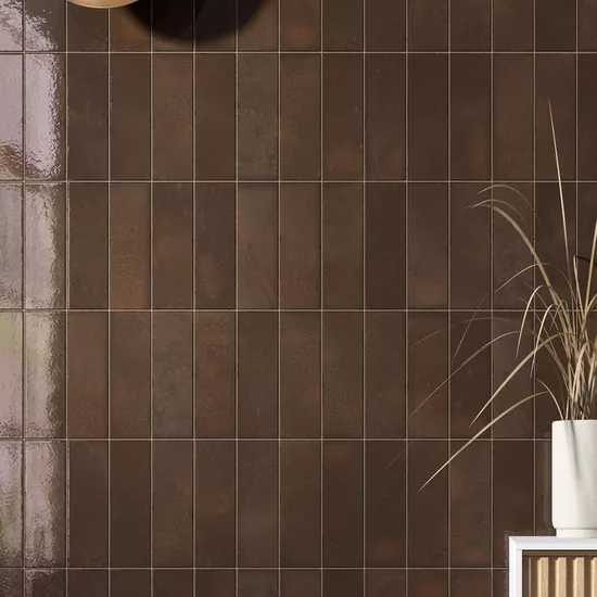 Carrelage Bohemian Coffee Quartz 6x18,6 cm - vue d’ambiance