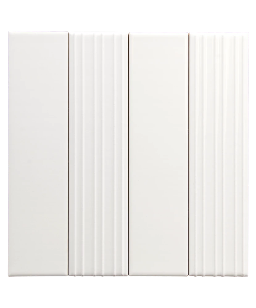 Carrelage Lumina White Alyssum Mat 6x24,6 cm - détail du carreau 2