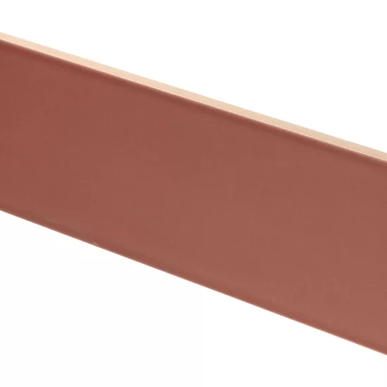 Carrelage Lumina Roan Rouge Mat 6x24,6 cm - détail du carreau