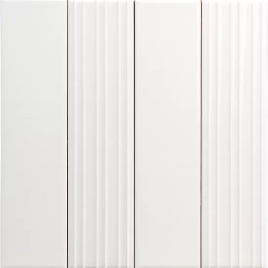 Carrelage Lumina Rivia White Alyssum Mat 6x24,6 cm - détail du carreau 2