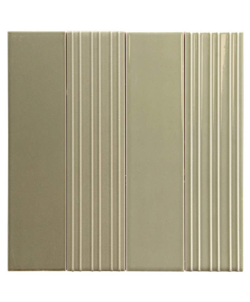 Carrelage Lumina Rivia Lichen Mat 6x24,6 cm - détail du carreau 2