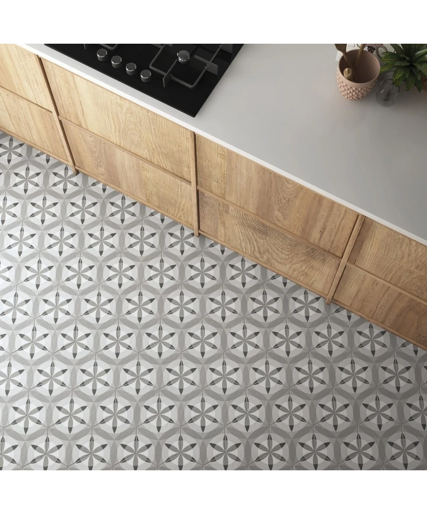 Carrelage Hexatile White Mat 17,5x20 cm - vue d’ambiance 2