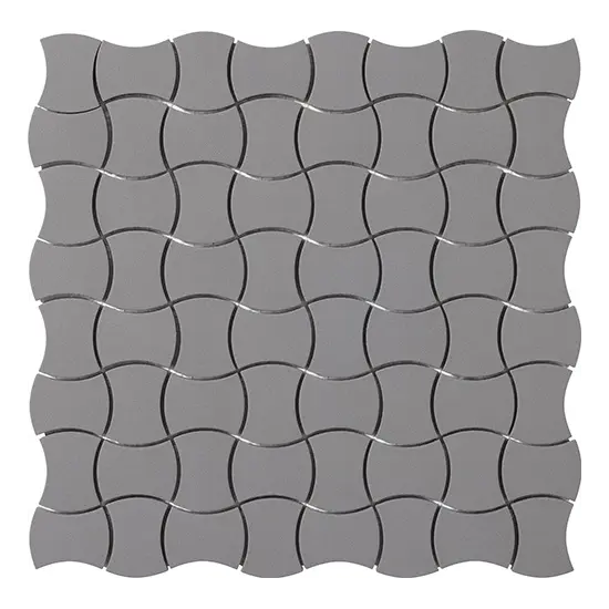 Carrelage 2,5x5 Butterfly sur trame Nickel