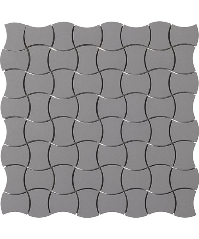 Carrelage 2,5x5 Butterfly sur trame Nickel