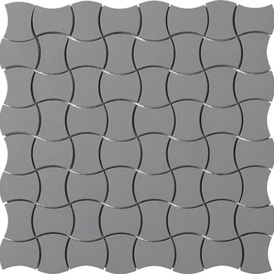 Carrelage 2,5x5 Butterfly sur trame Nickel