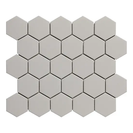 Carrelage Hexagone 5x5 sur trame Alluminio