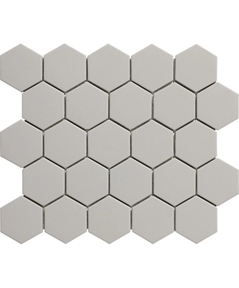 Carrelage Hexagone 5x5 sur trame Alluminio