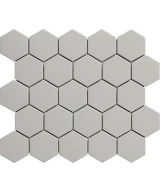 Carrelage Hexagone 5x5 sur trame Alluminio