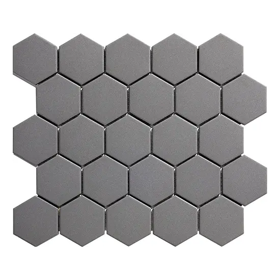 Carrelage Hexagone 5x5 sur trame Nickel