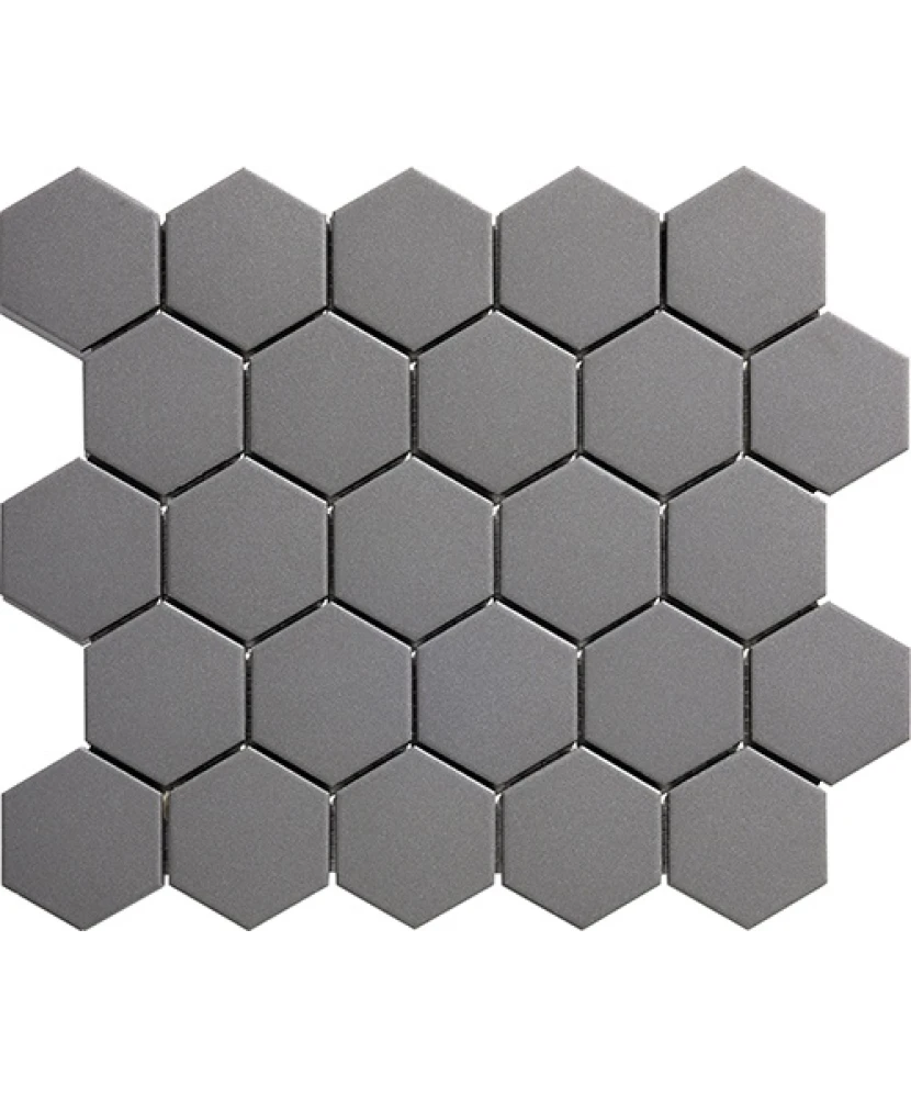 Carrelage Hexagone 5x5 sur trame Nickel