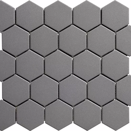 Carrelage Hexagone 5x5 sur trame Nickel