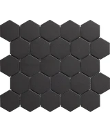 Hexagone 5x5 sur trame Carbonio