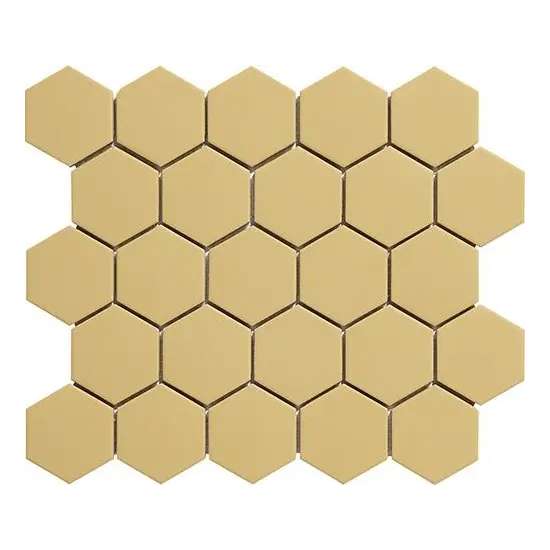 Carrelage 5x5 Hexagone sur trame Ottone