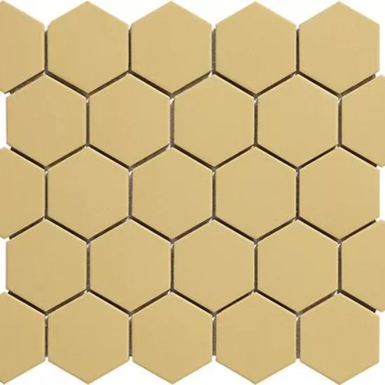 Carrelage 5x5 Hexagone sur trame Ottone