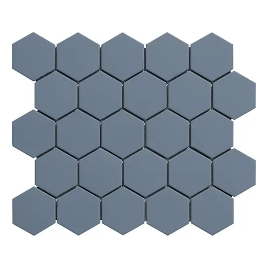 Carrelage Hexagone 5x5 sur trame Zaffiro