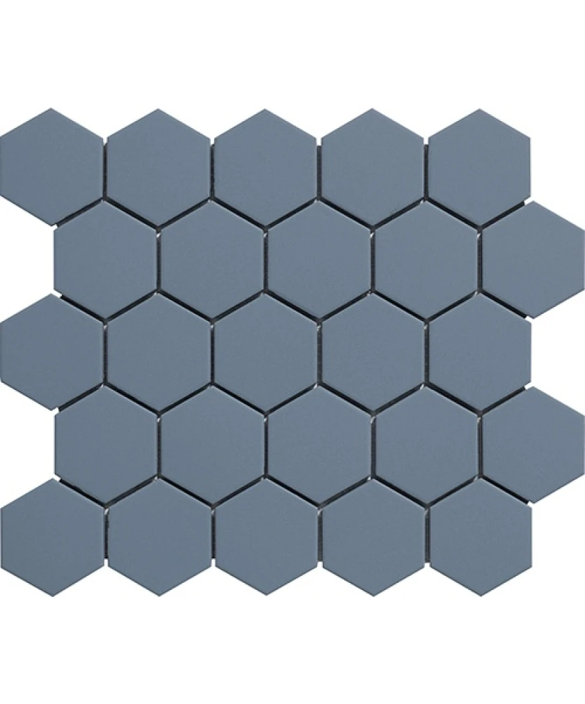 Carrelage Hexagone 5x5 sur trame Zaffiro