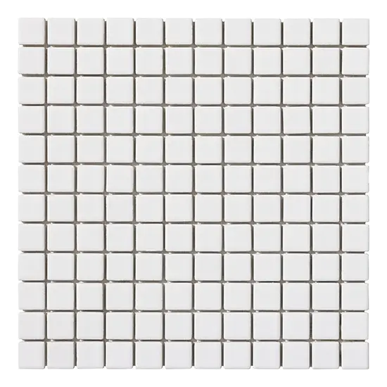 Carrelage 2,5x2,5 sur trame Bianco