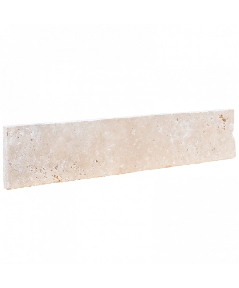 Plinthe 8x40,6 Travertin Light Mix - détail de la plinthe