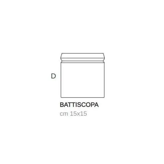 Plinthe battiscopa 15x15 - détail de la plinthe