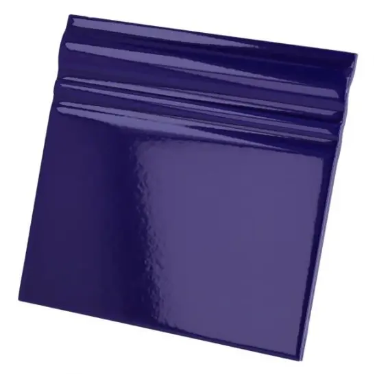 Plinthe 15x15 Bleu Cobalt Brillant - détail de la plinthe