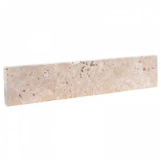 Plinthe 8x40,6 Travertin 2E Choix - détail de la plinthe