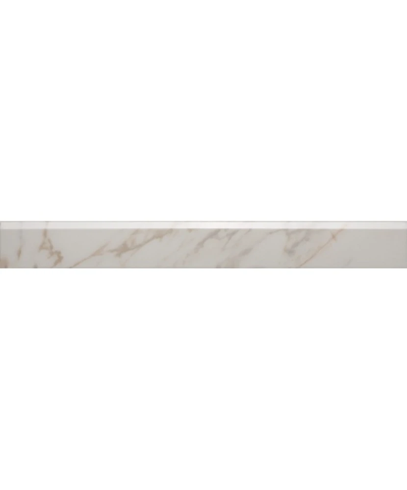 Plinthe 7x60 Aspect Marbre Gris Beige Brillant - détail de la plinthe