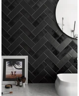 Carrelage Country Anthracite Mat 6,5x20 cm - vue d’ambiance