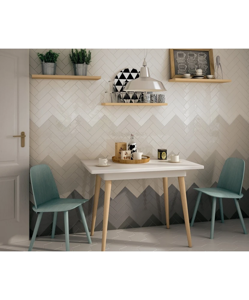 Carrelage Country Grey Pearl 6,5x20 cm - vue d’ambiance