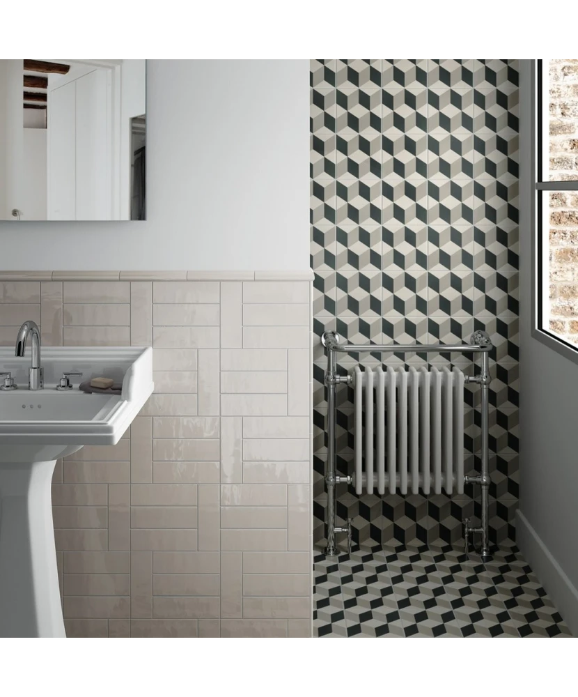 Carrelage Country Gris Claro 6,5x20 cm - vue d’ambiance