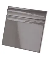 Pièce spéciale Skirting Gris Oscuro Brillo 15x15 cm