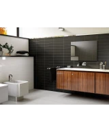 Carrelage Evolution Black Mat 10x40 cm - vue d’ambiance