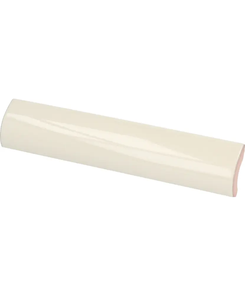 Pièce spéciale Pencil Bullnose Cream Crackle 3x15 cm
